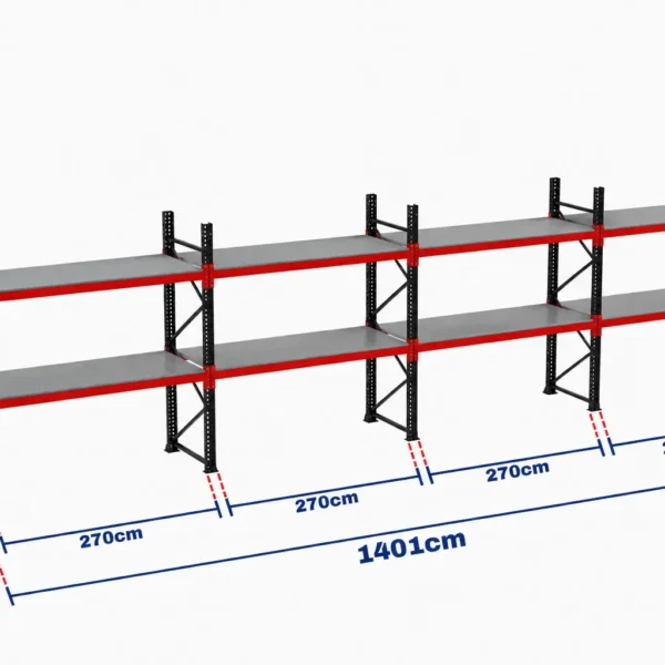 Paletli Raf Sistemi 1000 Kg | 3000 mm Yükseklik | 14010 mm Genişlik | Z+2 | Tavalı | 1050 mm Derinlik