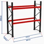 Paletli Raf Sistemi 500 Kg | 3000 mm Yükseklik | 2870 mm Genişlik | Z+2 | Desteksiz | 1050 mm Derinlik