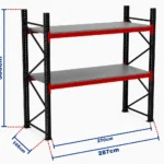 Paletli Raf Sistemi 500 Kg | 3000 mm Yükseklik | 2870 mm Genişlik | Z+2 | Tavalı | 1050 mm Derinlik