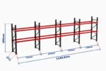 Paletli Raf Sistemi 1000 Kg | 3000 mm Yükseklik | 11225 mm Genişlik | Z+2 | Desteksiz | 1050 mm Derinlik